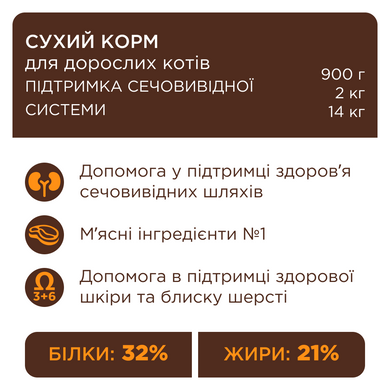 Сухий корм для котів Club 4 Paws Premium сечовивідна 14 кг
