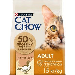 Сухий корм CAT CHOW Adult для дорослих котів, з качкою, 15 кг