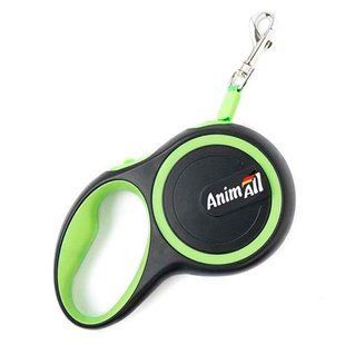 Амуніція для собак Повідець-рулетка AnimAll M для собак вагою до 25 кг, 5 м, салатовий
