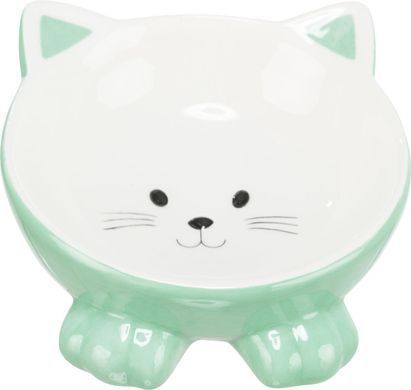 Миска Trixie Котик для котів, ергономічна, керамічна, 14 см, 150 мл