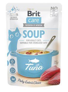 Корм вологий "Суп для котів Brit Care Soup with Tuna з тунцем", 75 г