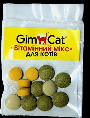 Вітаміни GimCat &laquo;Вітамінний мікс&raquo; для котів, 12 шт