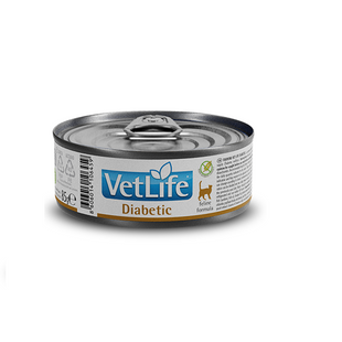 Лікувальні дієти для котів Вологий лікувальний корм для котів Farmina Vet Life Diabetic дієтичне харчування для контролю рівня глюкози в крові при цукровому діабеті, 85 г