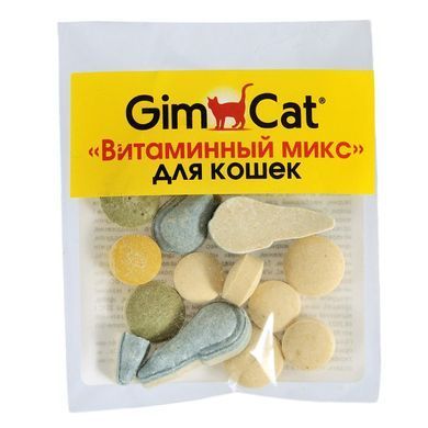 Вітаміни GimCat &laquo;Вітамінний мікс&raquo; для котів, 12 шт