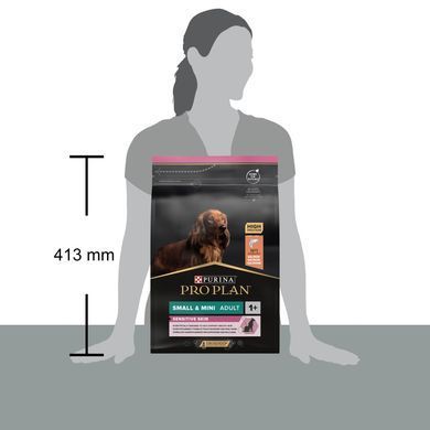 Сухий корм PRO PLAN Small&Mini Adult 1+ Sensitive Skin для дорослих собак дрібних порід, з чутливою шкірою, з лосось, 3 кг